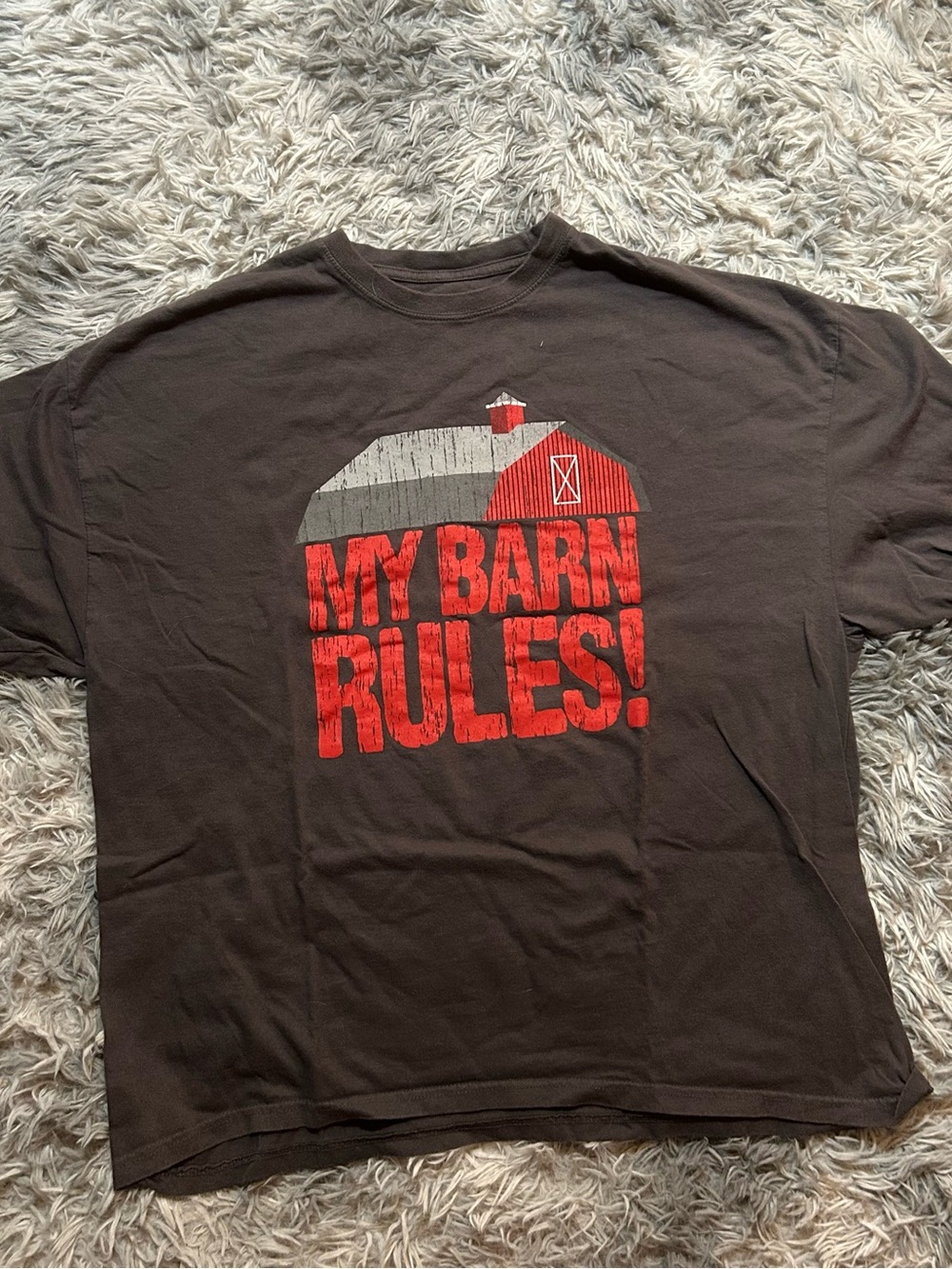 Brown Short-Sleeve Graphic Tee - My Barn Rules!